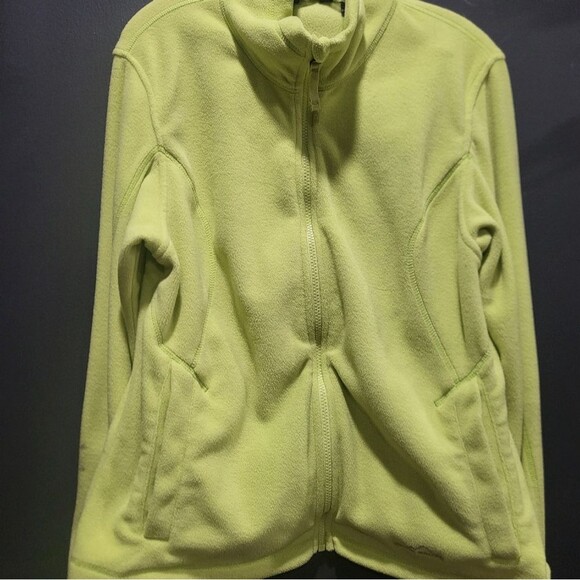 Eddie Bauer 2-N-1 Fleece Windbreaker Hooded Jacket Women Purple Green XL - Picture 5 of 8